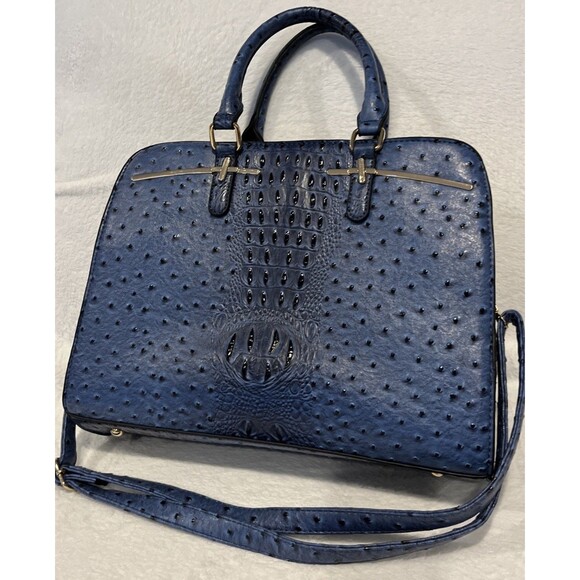 Dasein Handbag  Blue Tote Purse with Handles and shoulder strap 14x10x6 - Picture 1 of 12